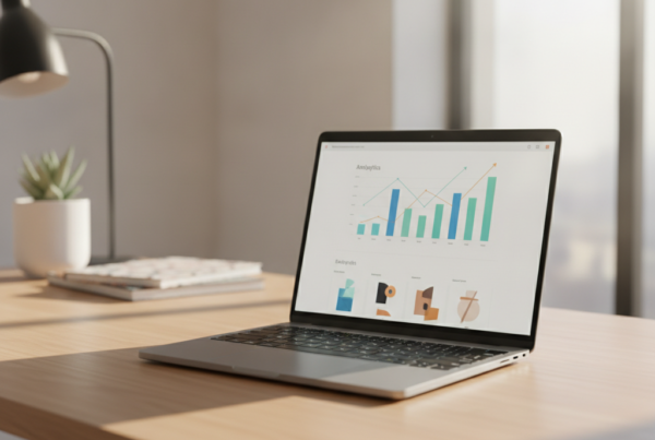 E-commerce Website Development in Srinagar showing modern digital sales data