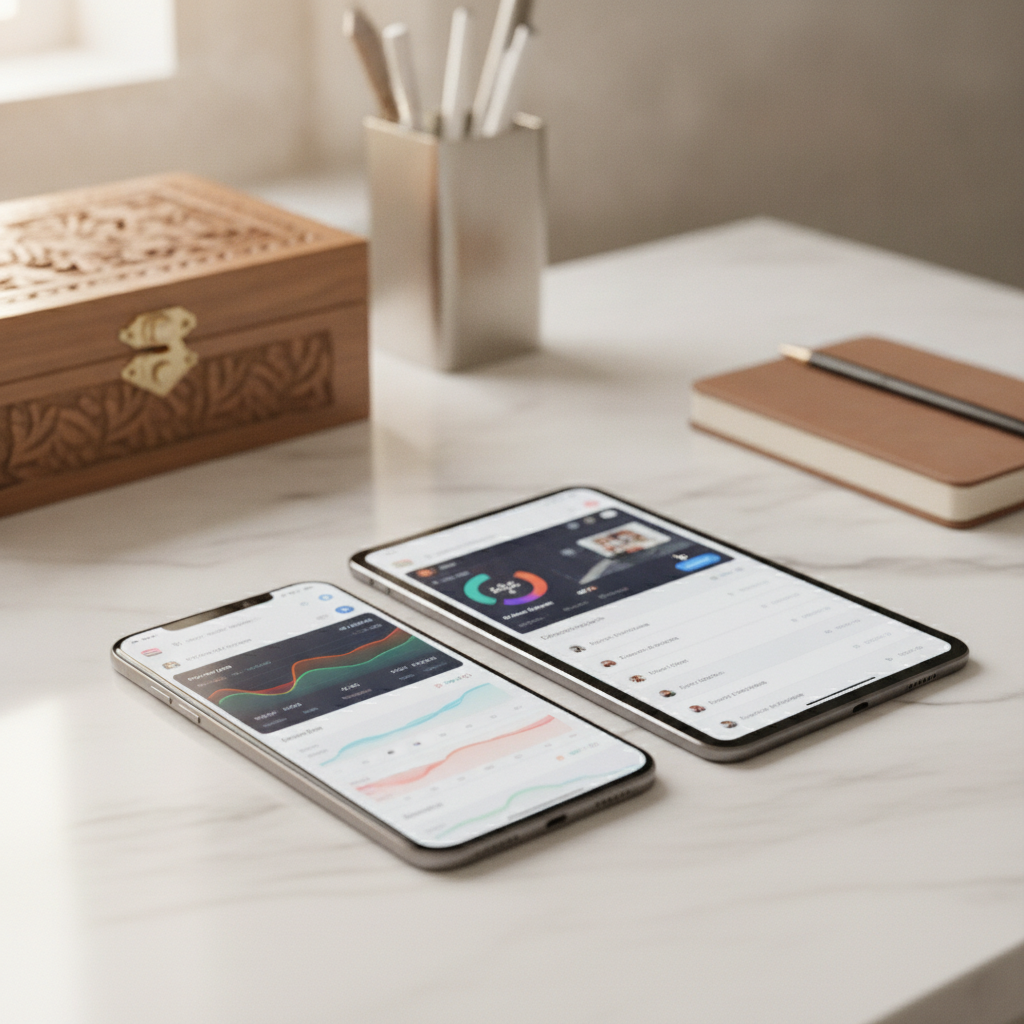 Optimized web performance in Srinagar A high-speed responsive website design displayed on a mobile and tablet layout highlighting the Best Website Builders in Srinagar (2026).