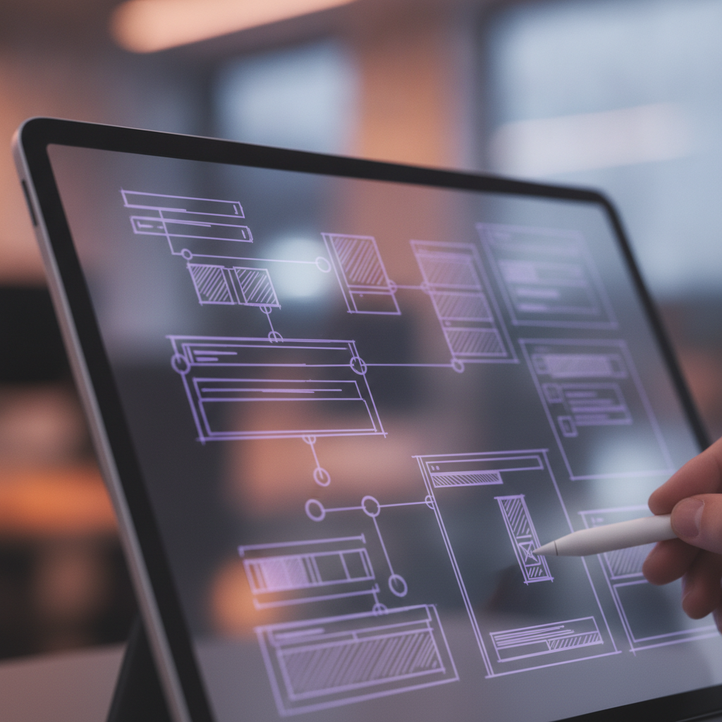 Bespoke UI/UX Web Design Phase Designing custom UX frameworks with a premium Website Development Company in Kashmir.